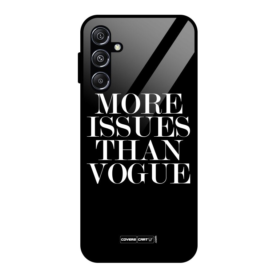 More Issues than Vogue (Black) Glass Back Case for Galaxy M34 5G