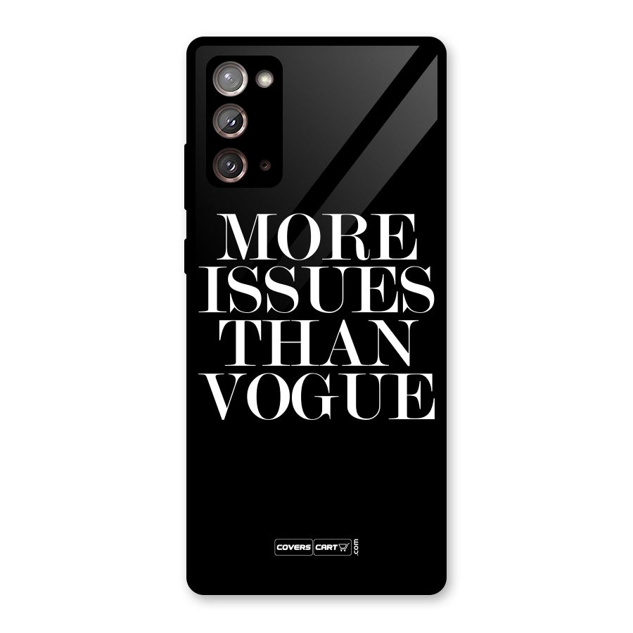 More Issues than Vogue (Black) Glass Back Case for Galaxy Note 20