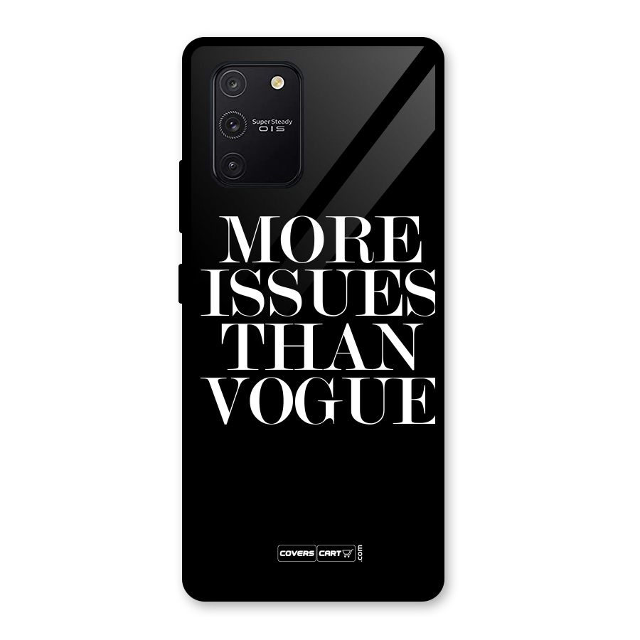 More Issues than Vogue (Black) Glass Back Case for Galaxy S10 Lite