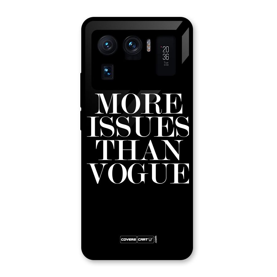 More Issues than Vogue (Black) Glass Back Case for Mi 11 Ultra
