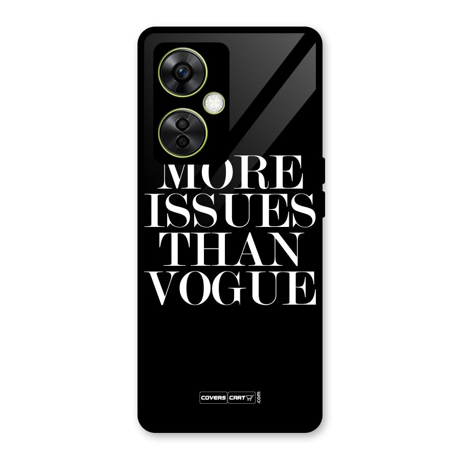 More Issues than Vogue (Black) Glass Back Case for OnePlus Nord CE 3 Lite