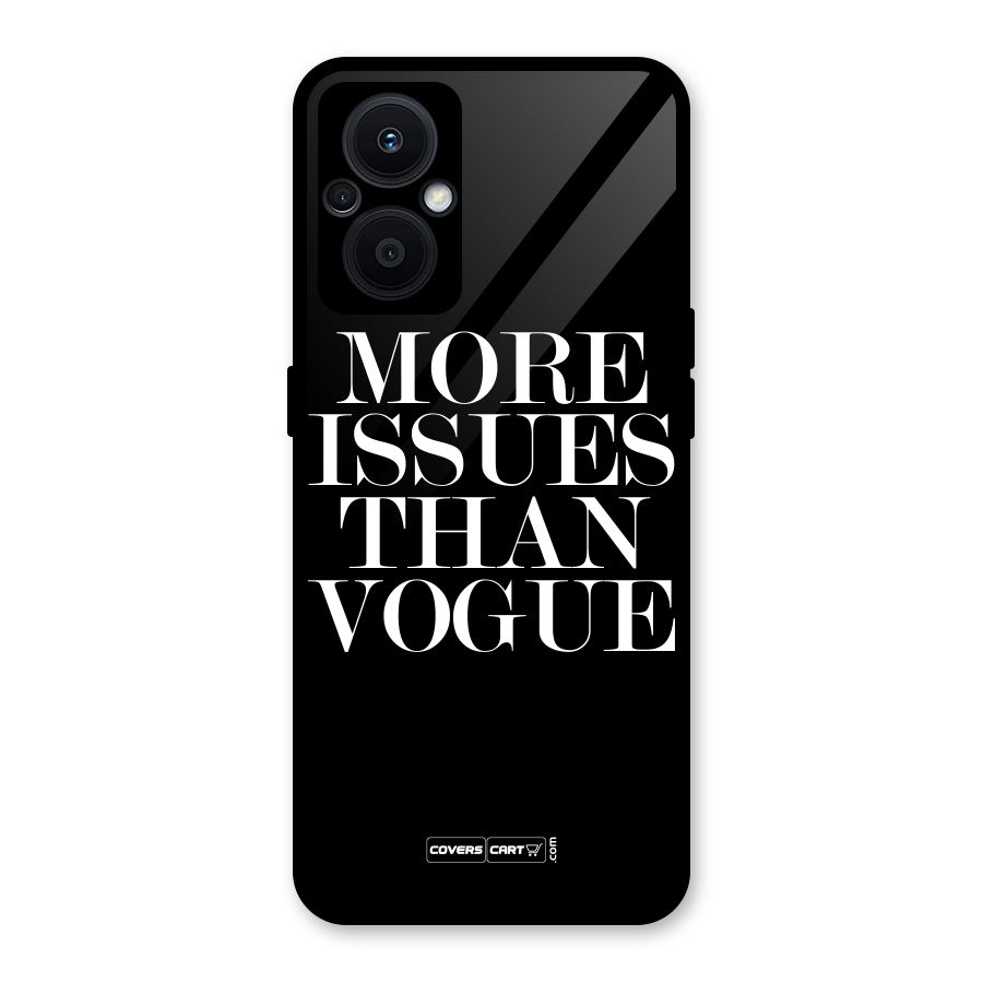 More Issues than Vogue (Black) Glass Back Case for Oppo F21s Pro 5G