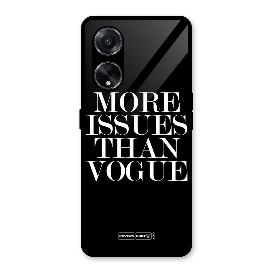 More Issues than Vogue (Black) Glass Back Case for Oppo F23