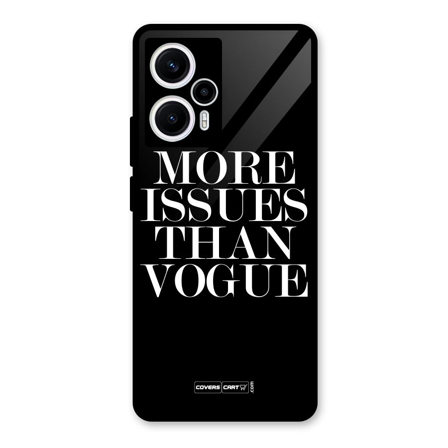 More Issues than Vogue (Black) Glass Back Case for Poco F5