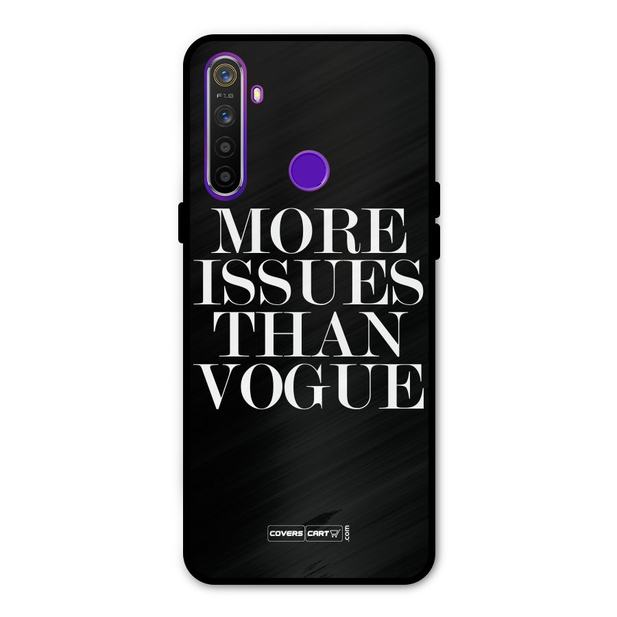 More Issues than Vogue (Black) Glass Back Case for Realme 5s