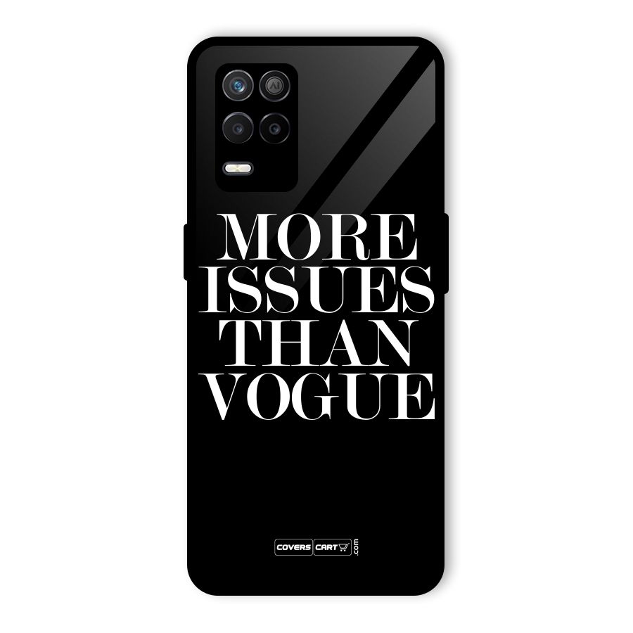 More Issues than Vogue (Black) Glass Back Case for Realme 8s 5G