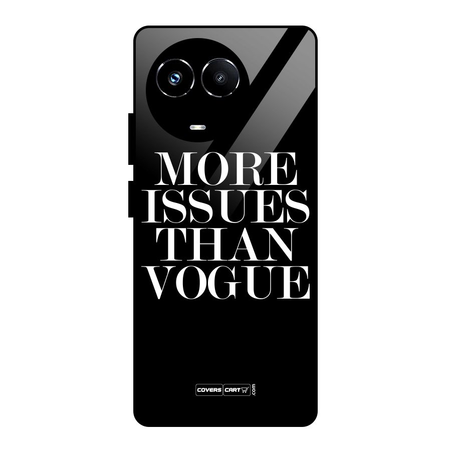More Issues than Vogue (Black) Glass Back Case for Realme Narzo 60X