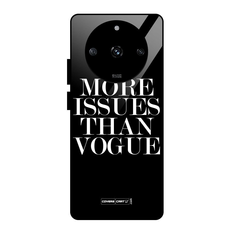 More Issues than Vogue (Black) Glass Back Case for Realme Narzo 60 5G