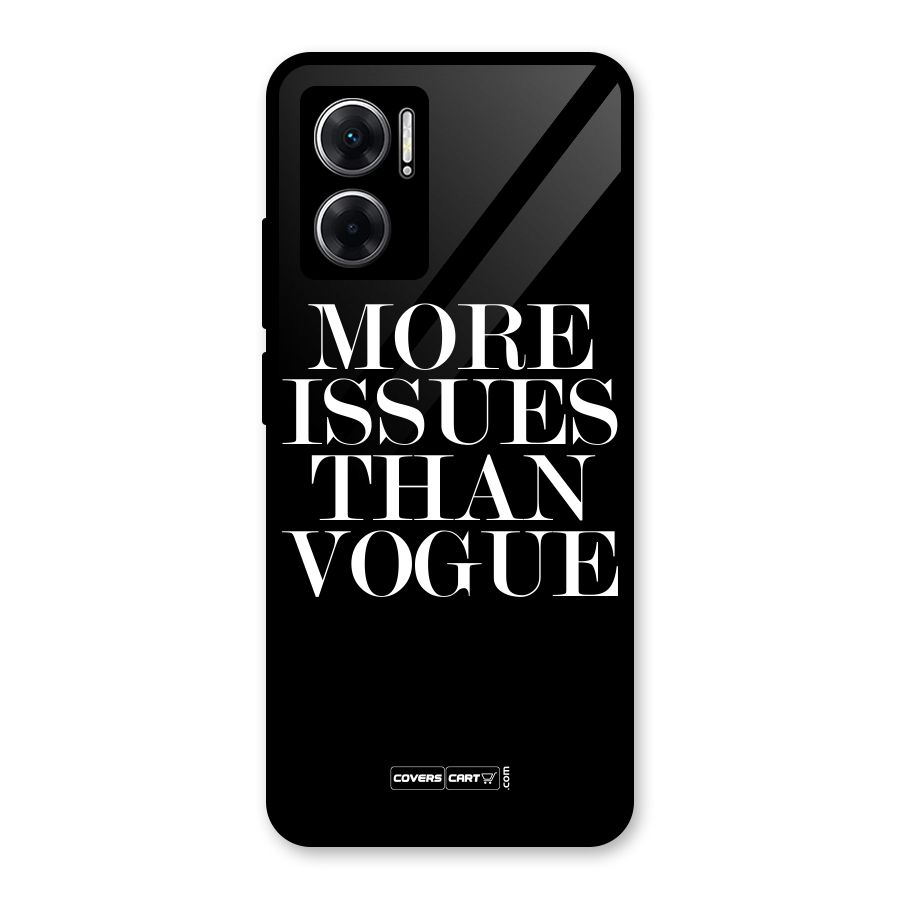 More Issues than Vogue (Black) Glass Back Case for Redmi 11 Prime 5G