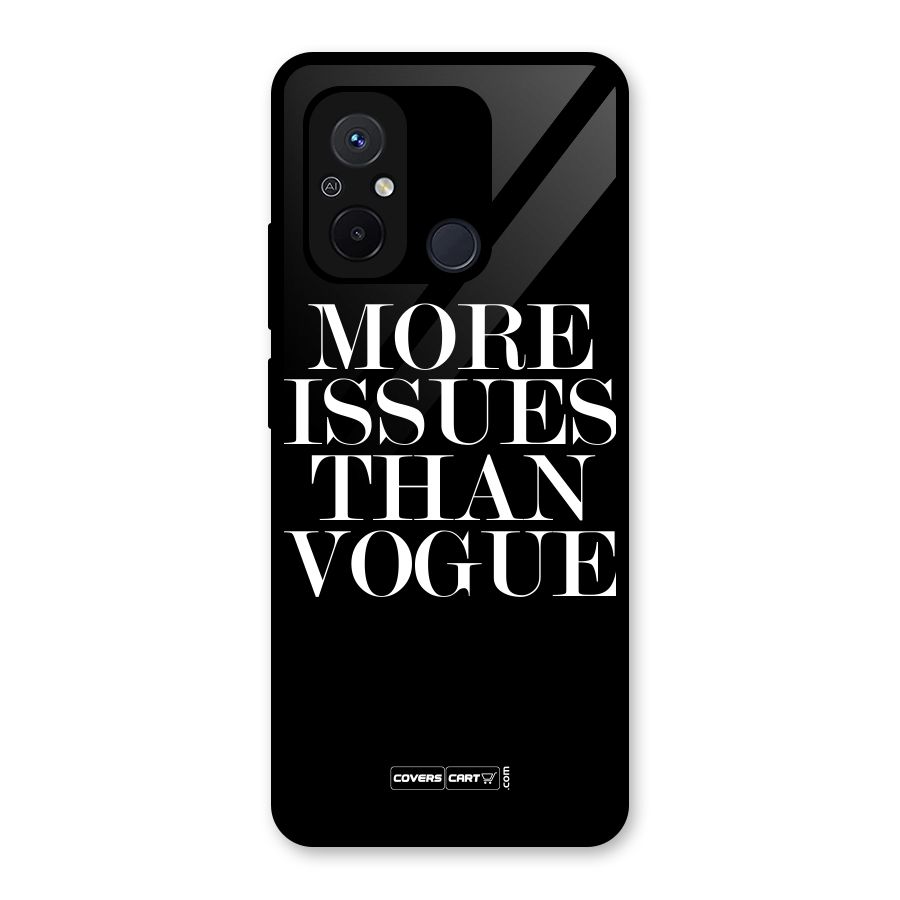 More Issues than Vogue (Black) Glass Back Case for Redmi 12C