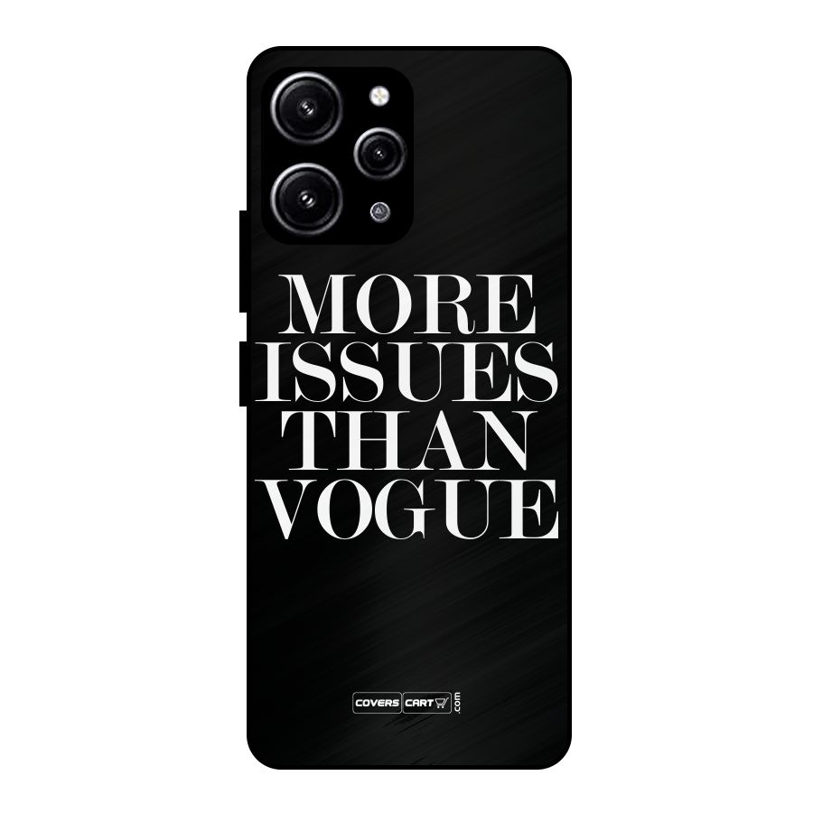 More Issues than Vogue (Black) Glass Back Case for Redmi 12 4G