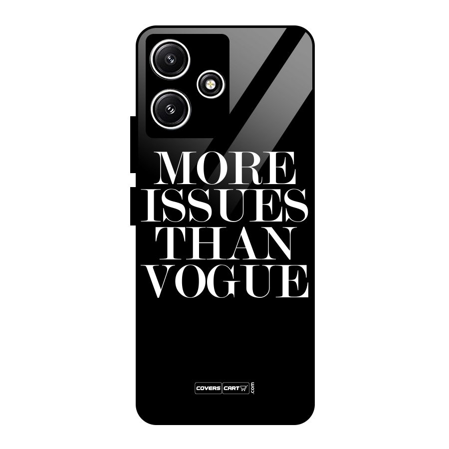 More Issues than Vogue (Black) Glass Back Case for Redmi 12 5G