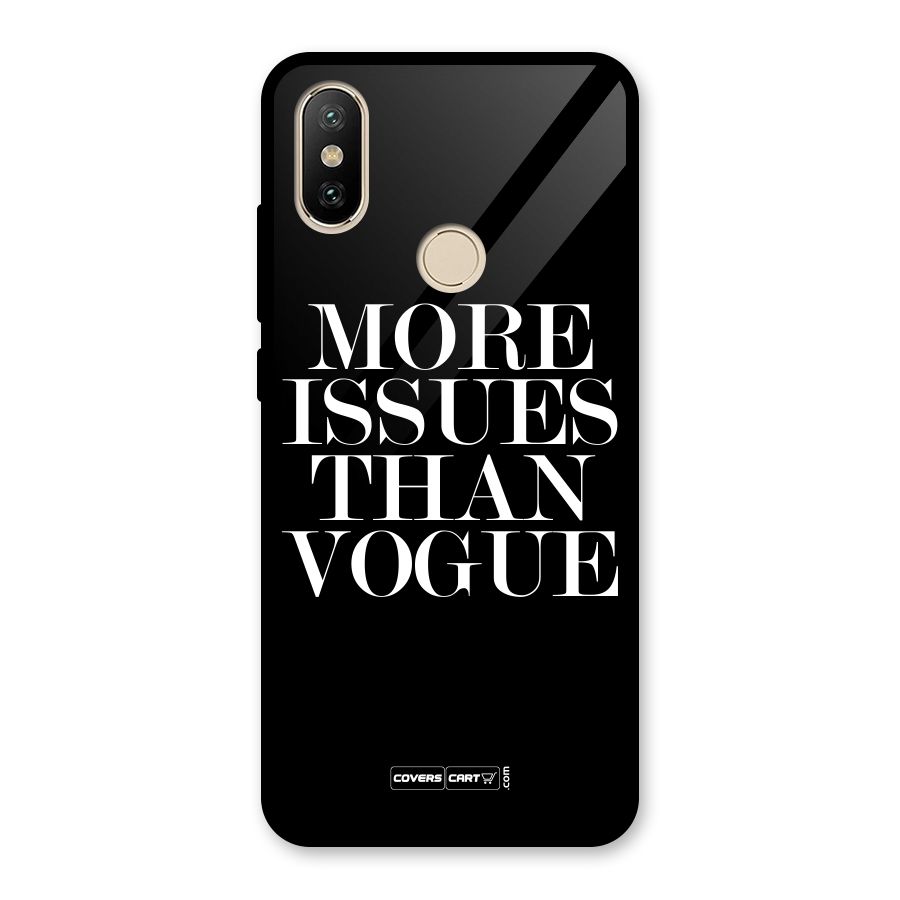 More Issues than Vogue (Black) Glass Back Case for Redmi A2