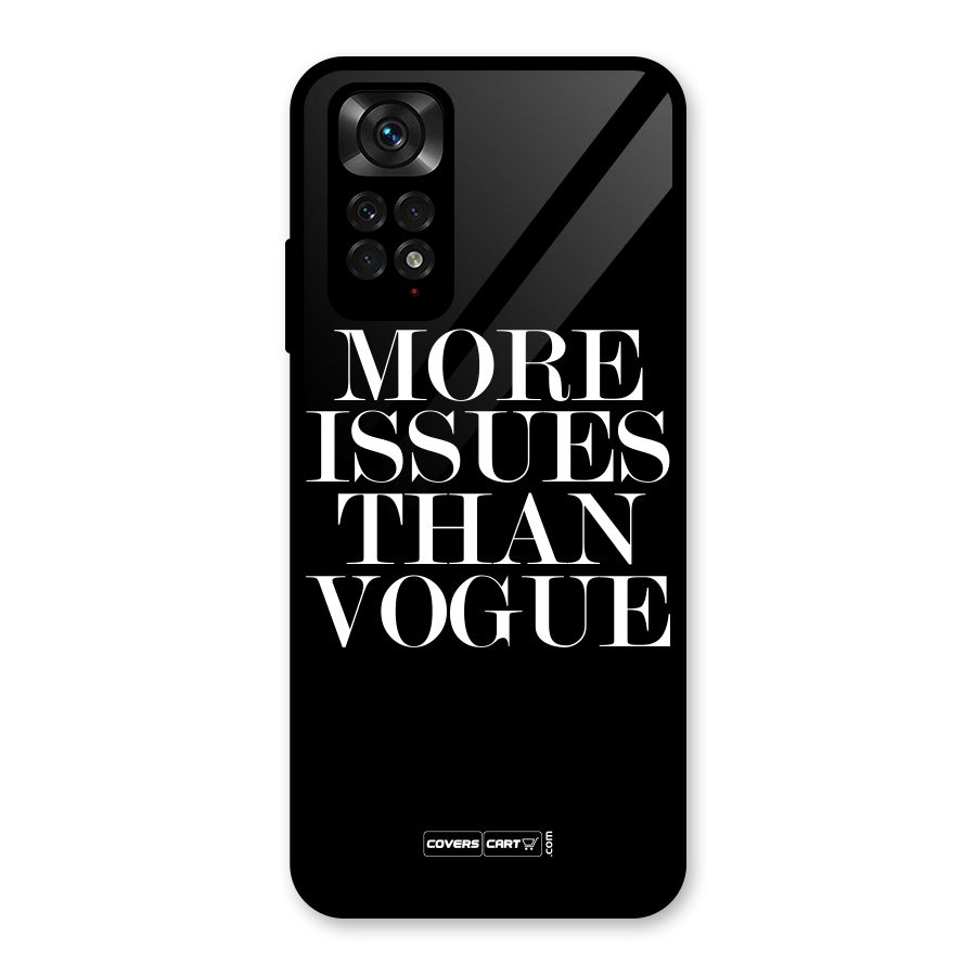 More Issues than Vogue (Black) Glass Back Case for Redmi Note 11S