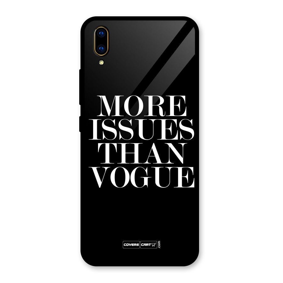 More Issues than Vogue (Black) Glass Back Case for Vivo V11 Pro