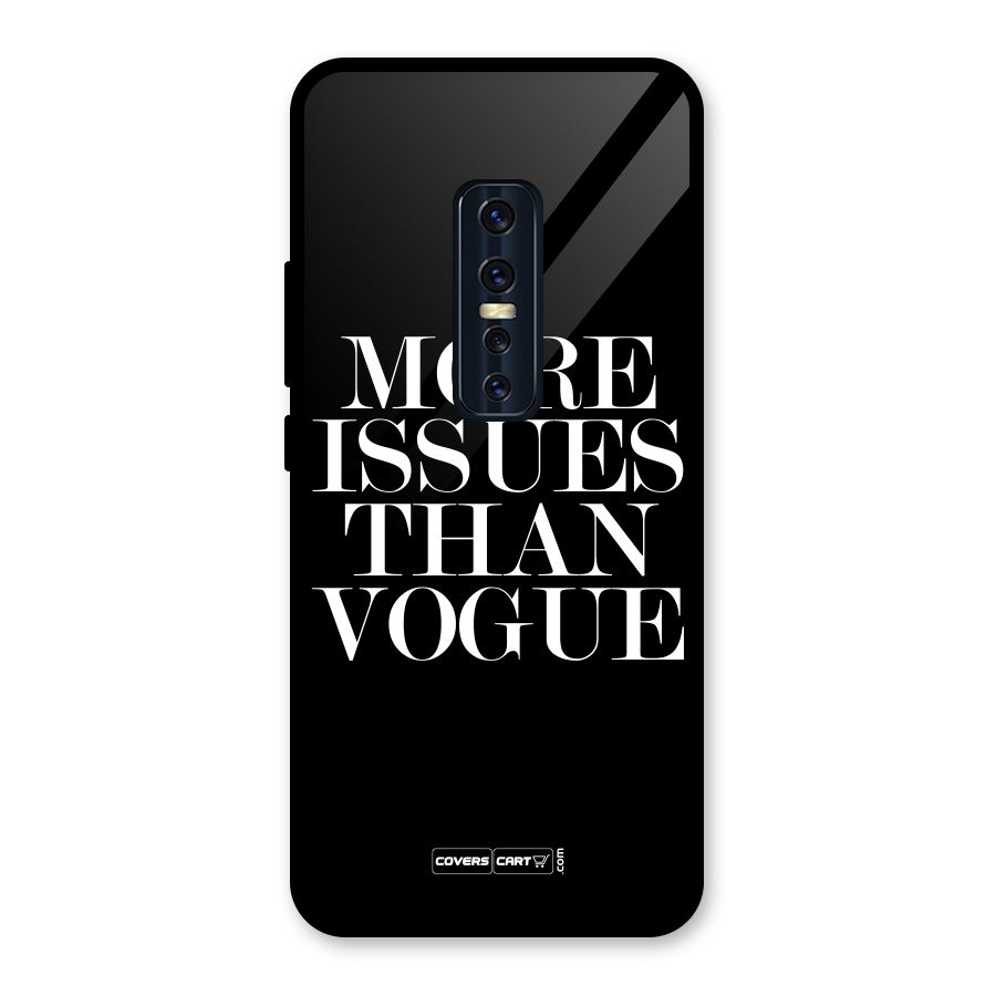 More Issues than Vogue (Black) Glass Back Case for Vivo V17 Pro