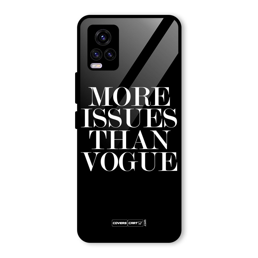 More Issues than Vogue (Black) Glass Back Case for Vivo V20 2021
