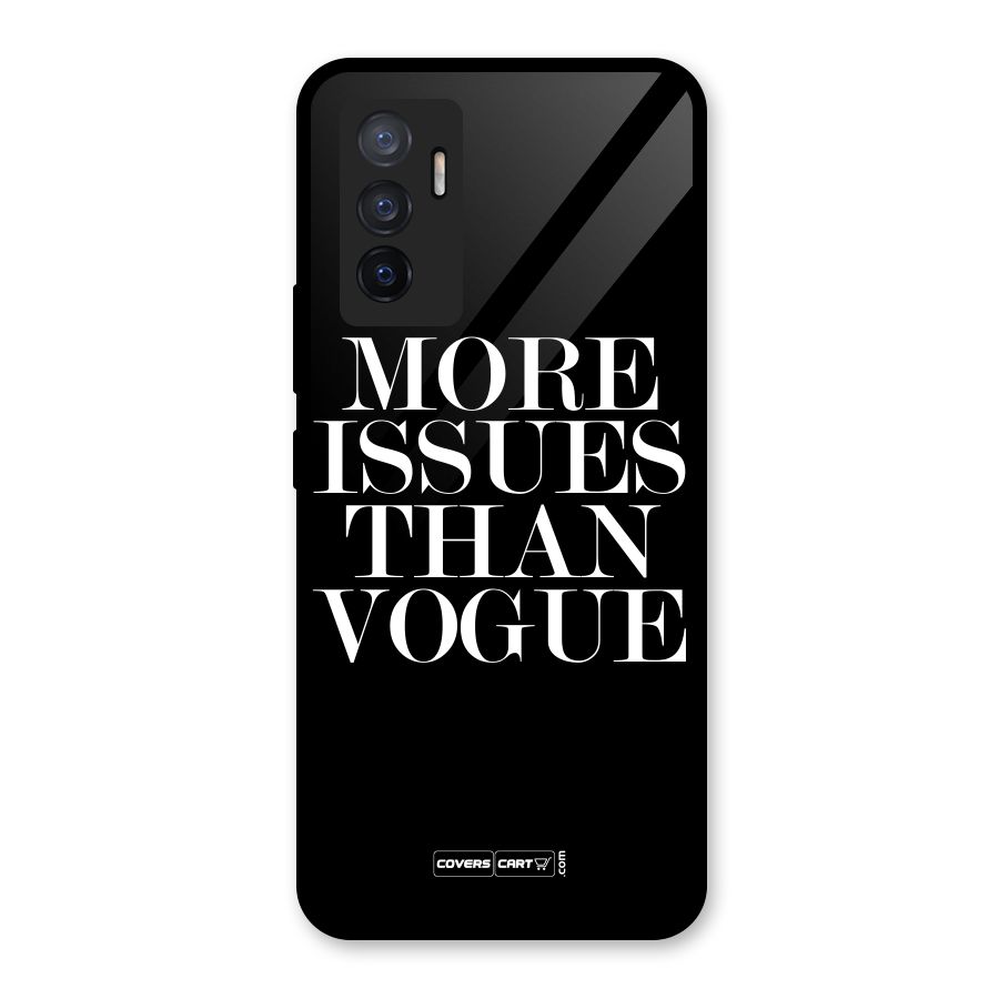 More Issues than Vogue (Black) Glass Back Case for Vivo V23e