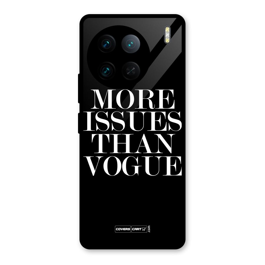 More Issues than Vogue (Black) Glass Back Case for Vivo X90 Pro