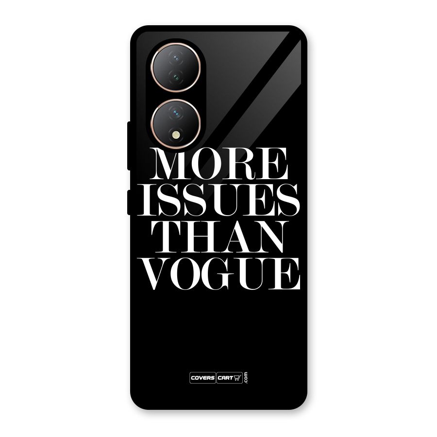 More Issues than Vogue (Black) Glass Back Case for Vivo Y100A