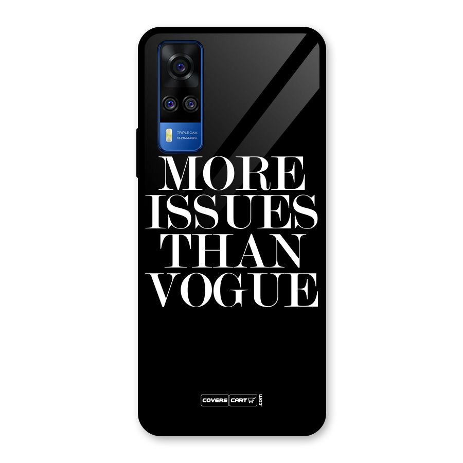 More Issues than Vogue (Black) Glass Back Case for Vivo Y31