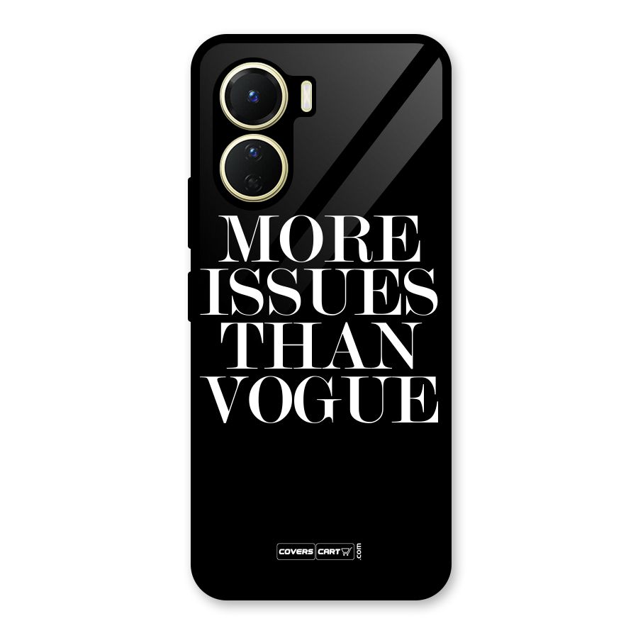 More Issues than Vogue (Black) Glass Back Case for Vivo Y56