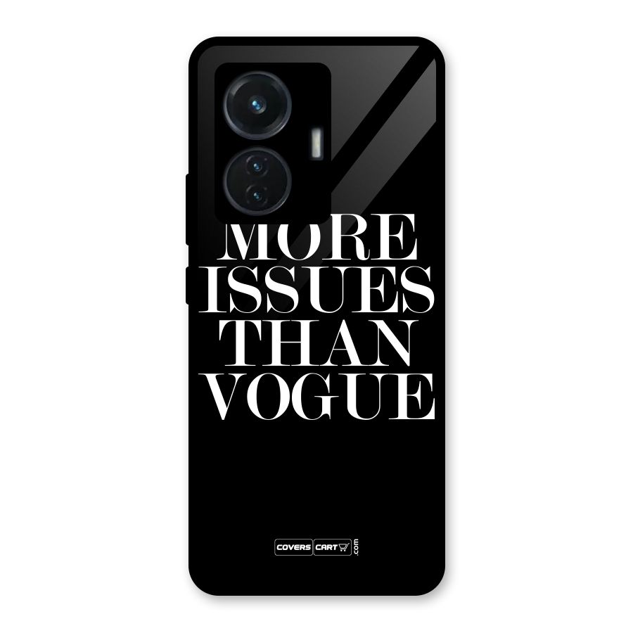 More Issues than Vogue (Black) Glass Back Case for iQOO Z6 44W
