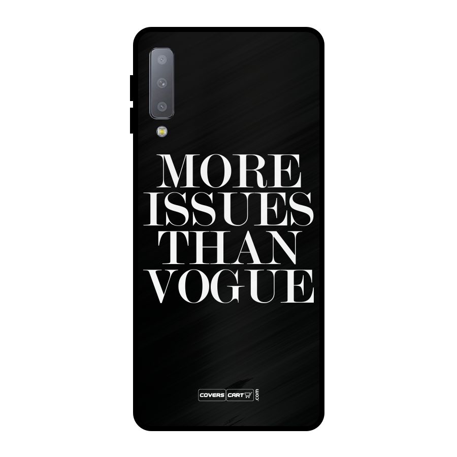 More Issues than Vogue (Black) Metal Back Case for Galaxy A7 (2018)