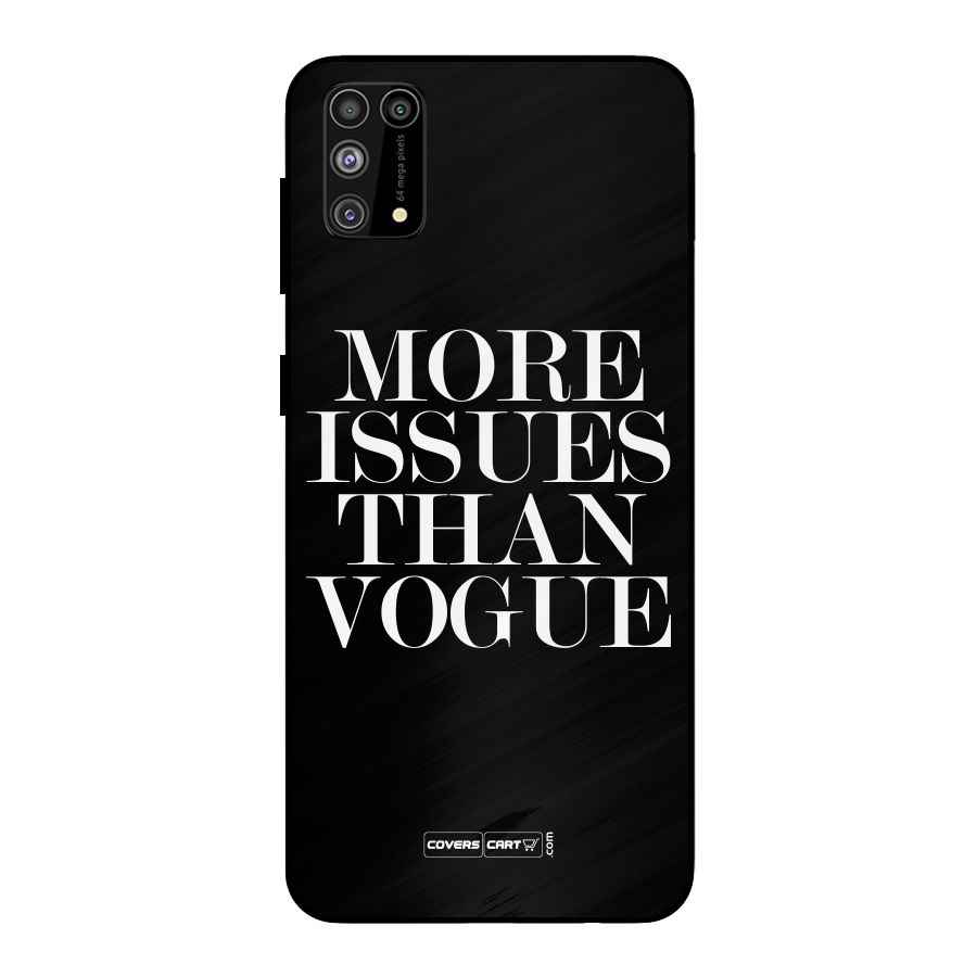 More Issues than Vogue (Black) Metal Back Case for Galaxy F41