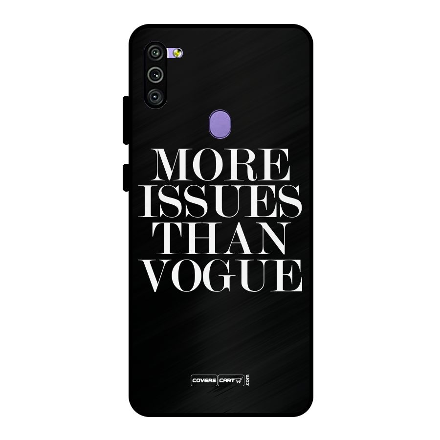 More Issues than Vogue (Black) Metal Back Case for Galaxy M11