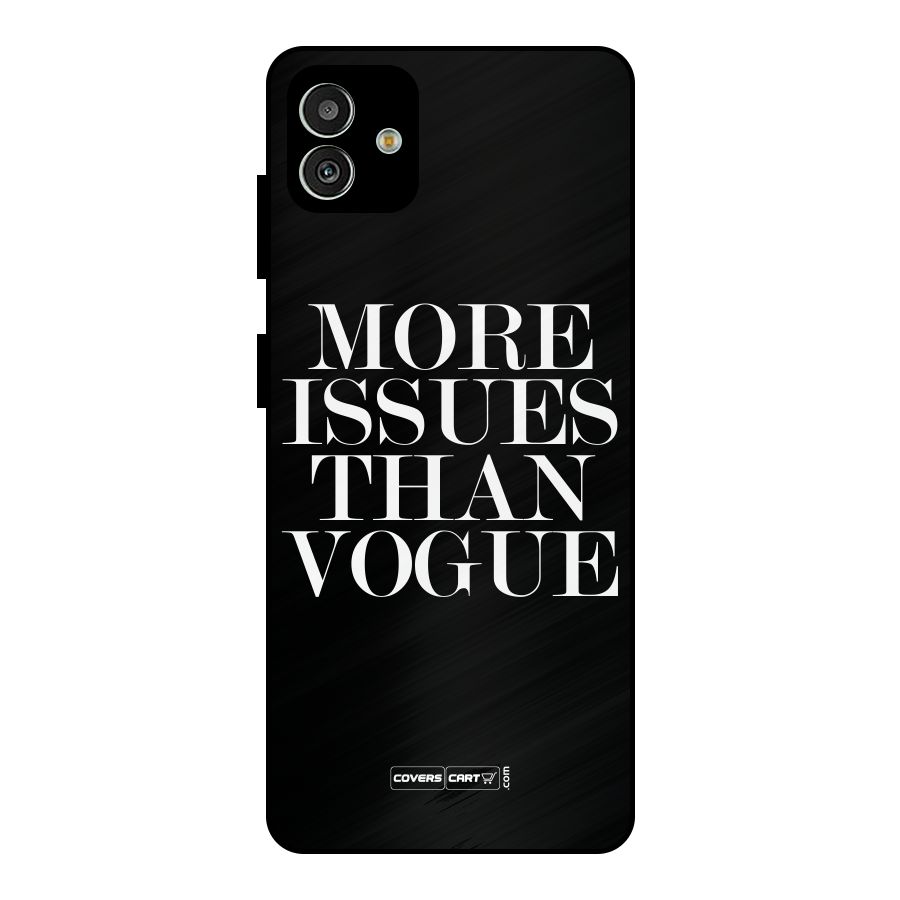More Issues than Vogue (Black) Metal Back Case for Galaxy M13 5G