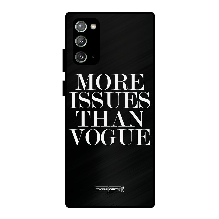 More Issues than Vogue (Black) Metal Back Case for Galaxy Note 20