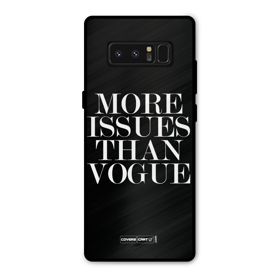 More Issues than Vogue (Black) Metal Back Case for Galaxy Note 8