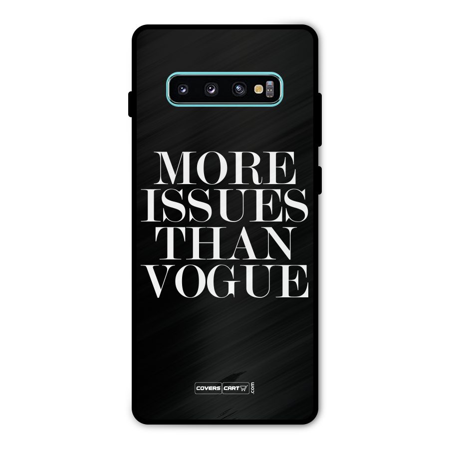 More Issues than Vogue (Black) Metal Back Case for Galaxy S10 Plus