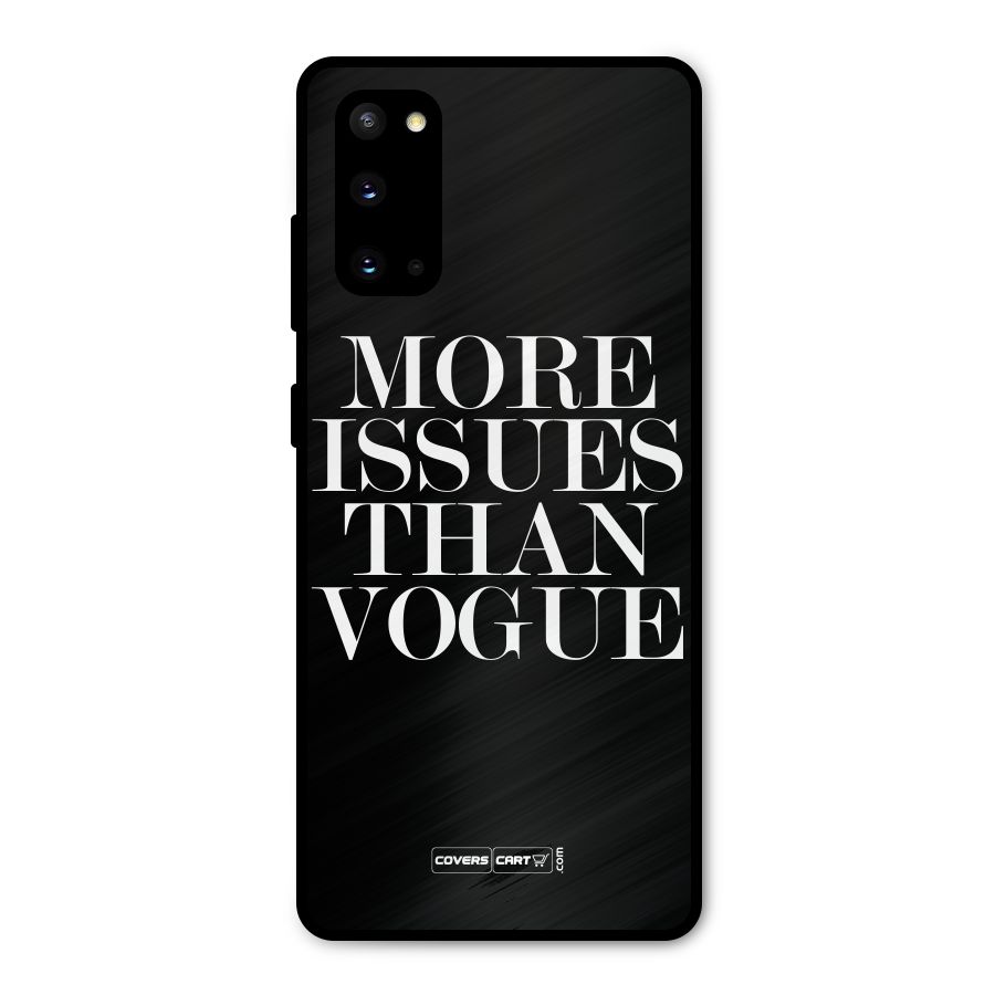 More Issues than Vogue (Black) Metal Back Case for Galaxy S20