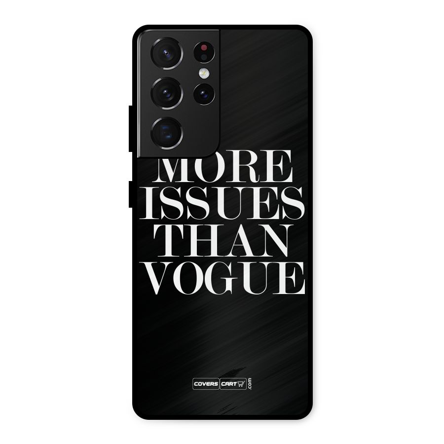 More Issues than Vogue (Black) Metal Back Case for Galaxy S21 Ultra 5G
