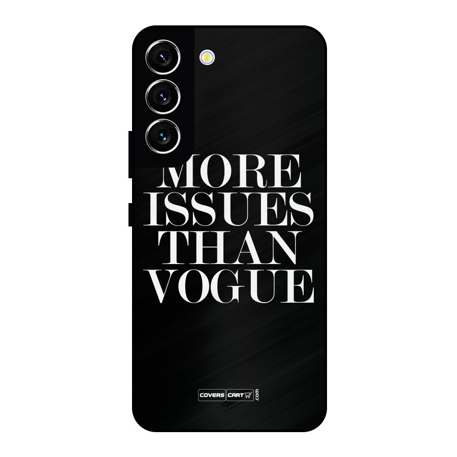 More Issues than Vogue (Black) Metal Back Case for Galaxy S22 5G