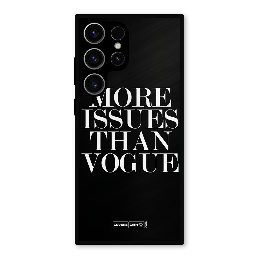 More Issues than Vogue (Black) Metal Back Case for Galaxy S23 Ultra