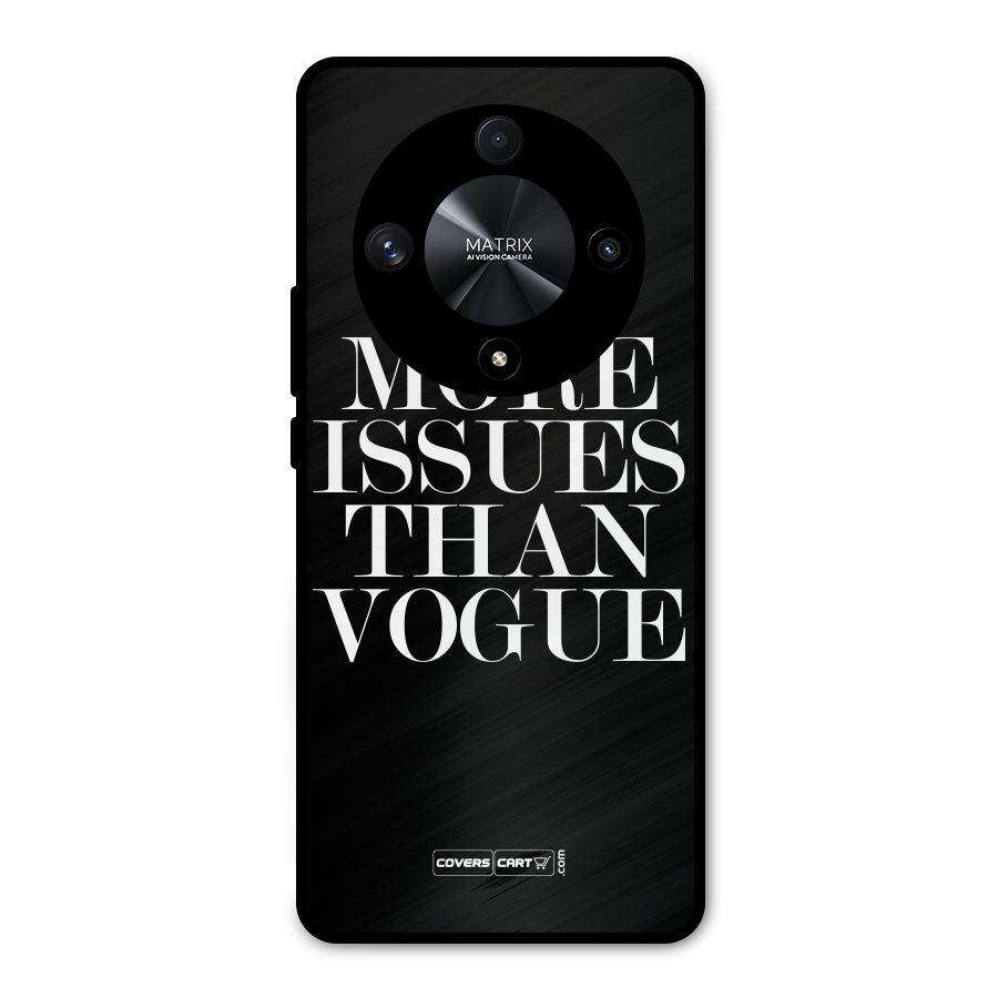 More Issues than Vogue (Black) Metal Back Case for Honor X9b