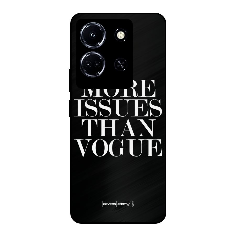 More Issues than Vogue (Black) Metal Back Case for Infinix Note 30 5G