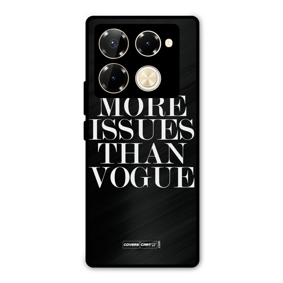 More Issues than Vogue (Black) Metal Back Case for Infinix Note 40 Pro