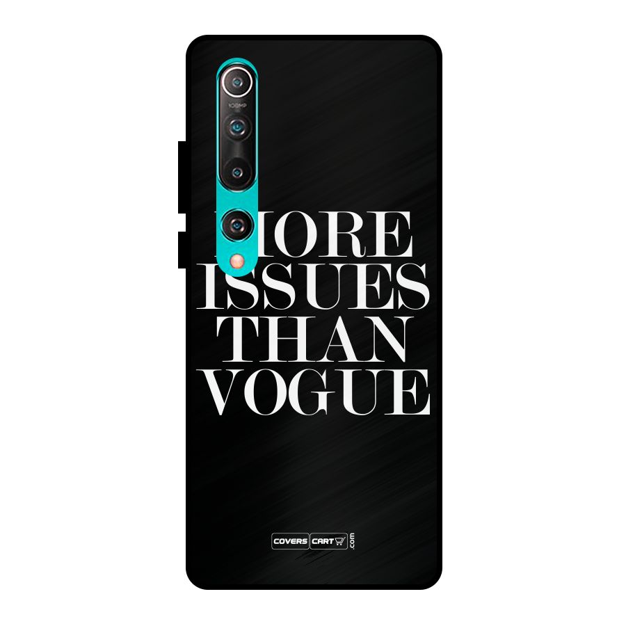 More Issues than Vogue (Black) Metal Back Case for Mi 10