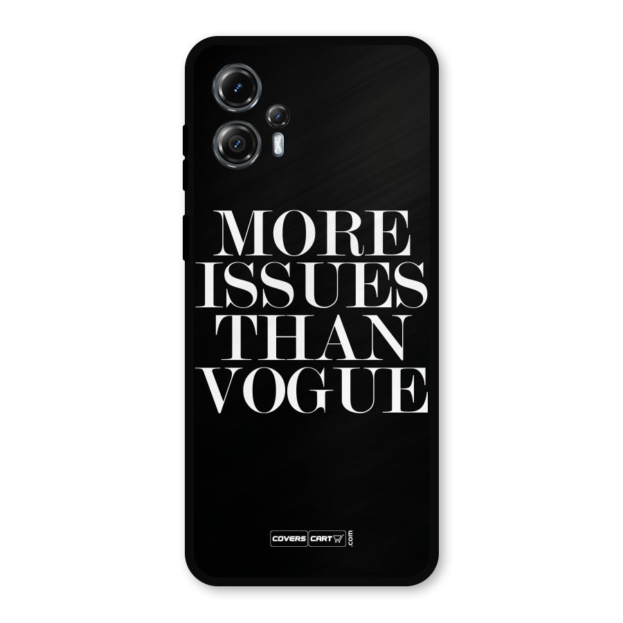 More Issues than Vogue (Black) Metal Back Case for Moto G13
