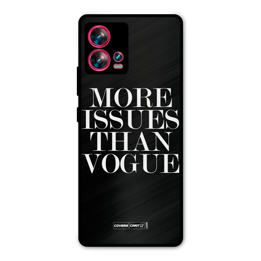 More Issues than Vogue (Black) Metal Back Case for Motorola Edge 30 Fusion
