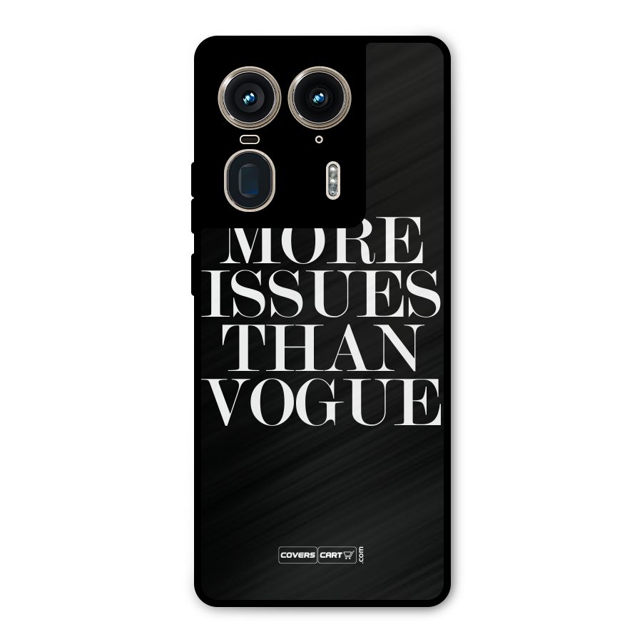 More Issues than Vogue (Black) Metal Back Case for Motorola Edge 50 Ultra