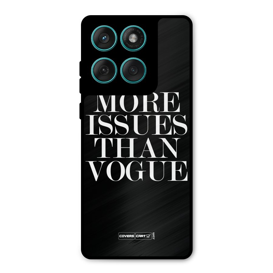 More Issues than Vogue (Black) Metal Back Case for Motorola Edge 60