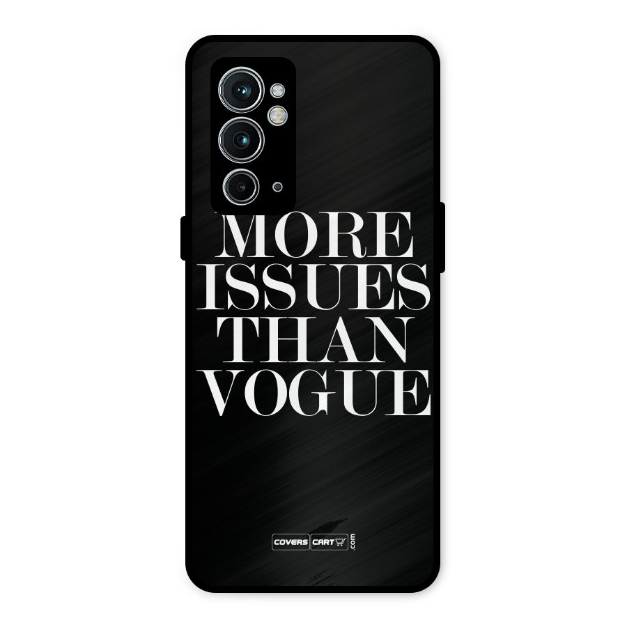 More Issues than Vogue (Black) Metal Back Case for OnePlus 9RT 5G