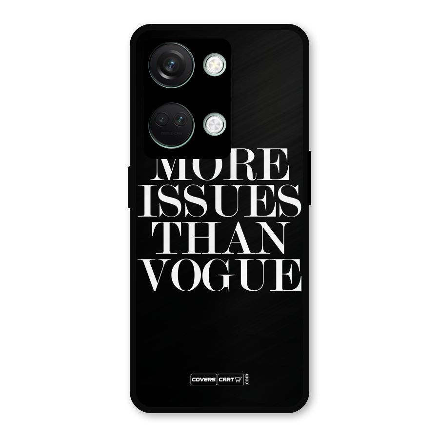 More Issues than Vogue (Black) Metal Back Case for OnePlus Nord 3