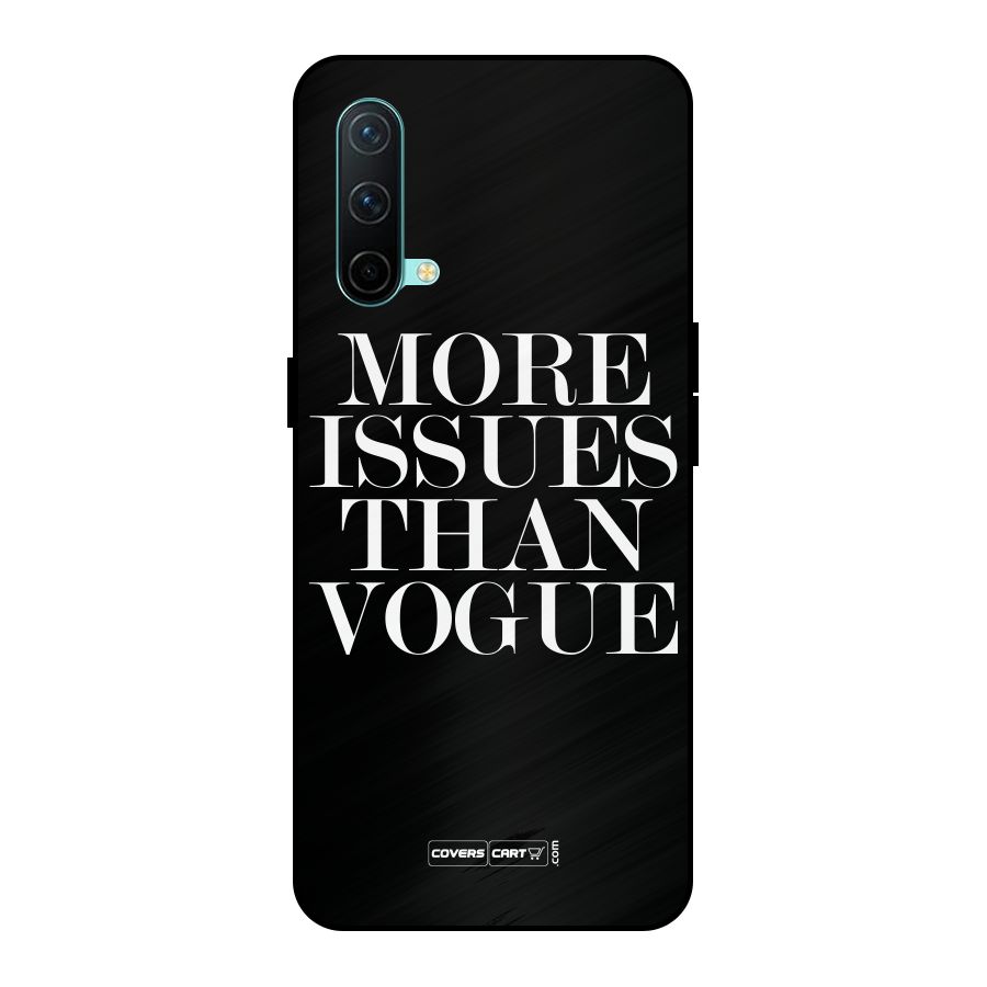 More Issues than Vogue (Black) Metal Back Case for OnePlus Nord CE 5G