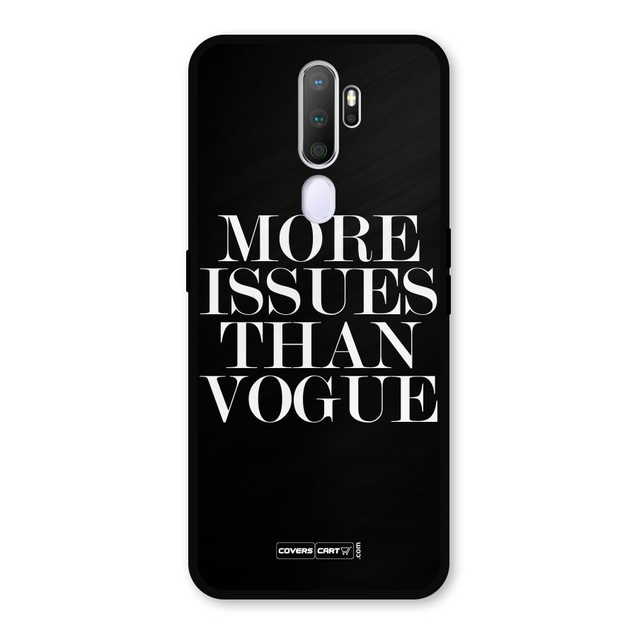 More Issues than Vogue (Black) Metal Back Case for Oppo A9 (2020)